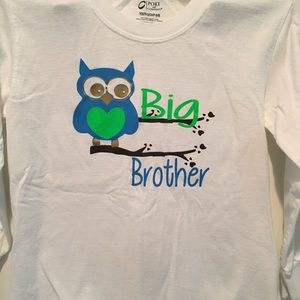 Boys BIG Brother Long Sleeve TShirt, Owl Sz 6-8